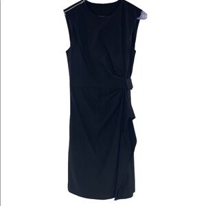 DVF Diane Von Fursteinburg Rusche black sleeveless dress Size 6